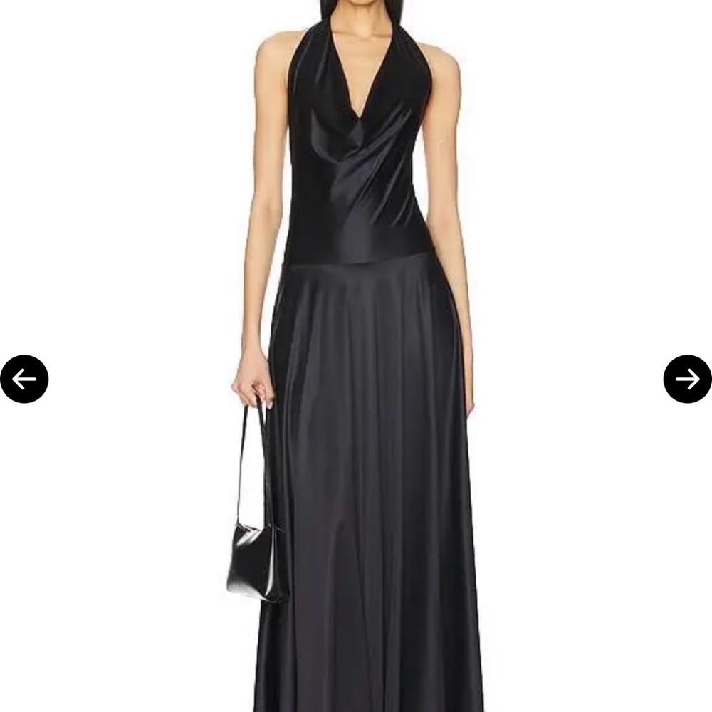 Elegant Black Halter Dress